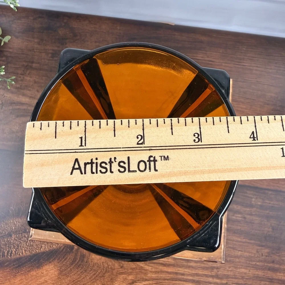 Anchor Hocking Rocket Vase Amber Glass Mid Century Modern 9